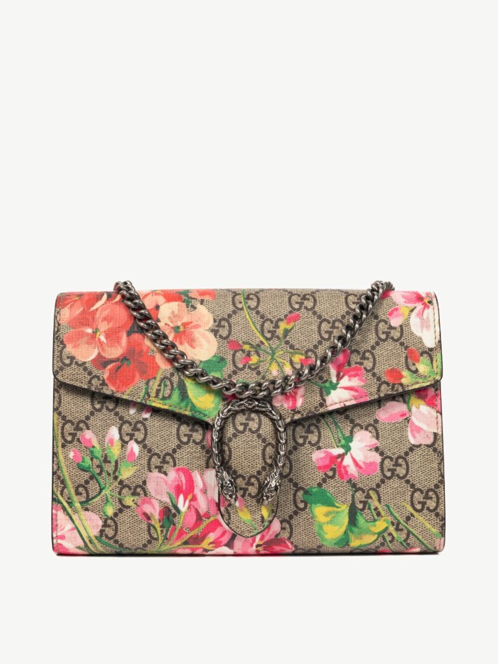 Gucci Dionysus Blooms Antique Rose GG Supreme Mini Chain Bag